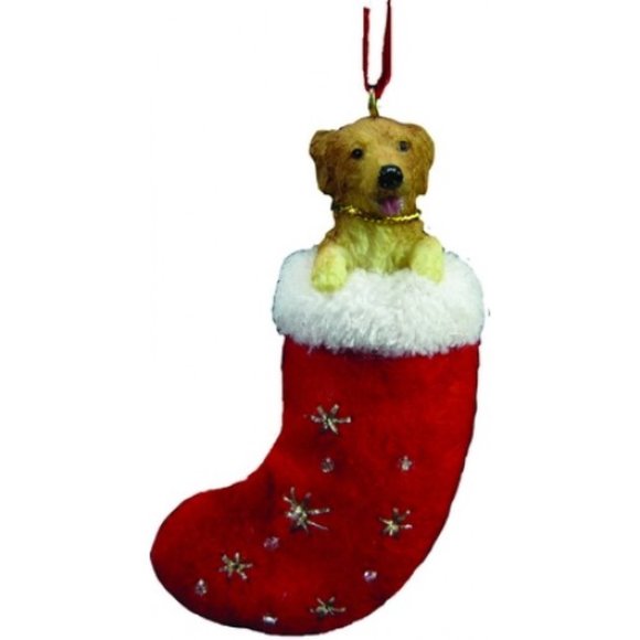 Golden Retriever little stocking ornament - Picture 1 of 1